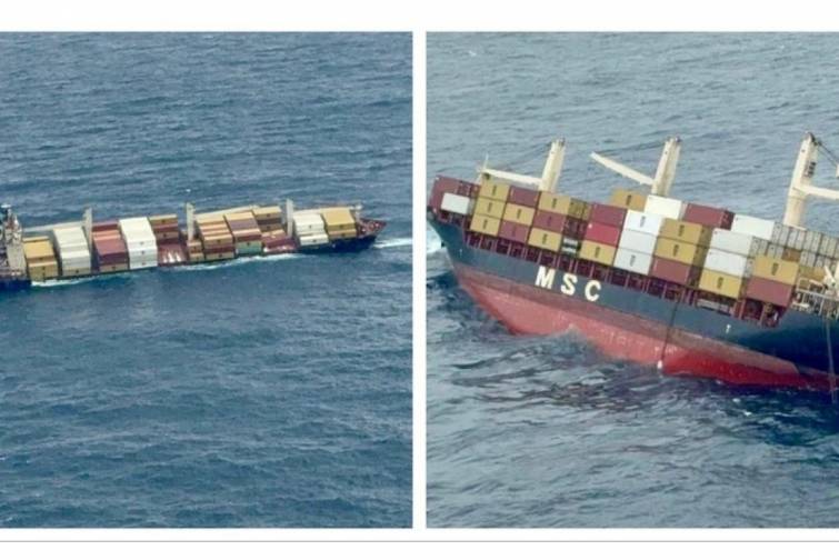 Hindistan sahillərində təhlükəli yük daşıyan konteyner gəmisi batıb