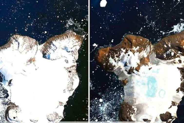 NASA Antarktikada İql adasının fotolarını yayıb