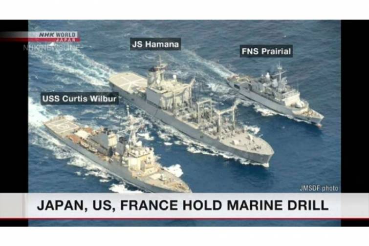 Yaponiya, ABŞ və Fransa birgə hərbi-dəniz təlimləri keçirib