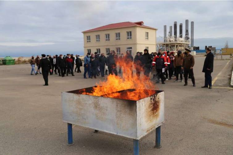 ASCO-nun Təlim Tədris Mərkəzində yanğın zamanı təxliyəyə dair təlim keçirilib