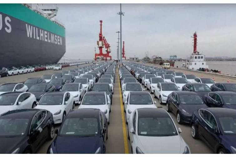 Şanxaydan Zeebrugge limanına 4027 ədəd “Tesla” avtomobili yola salınıb - VİDEO