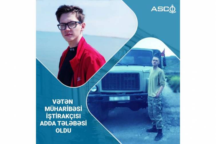 Vətən müharibəsi iştirakçısı ADDA tələbəsi oldu