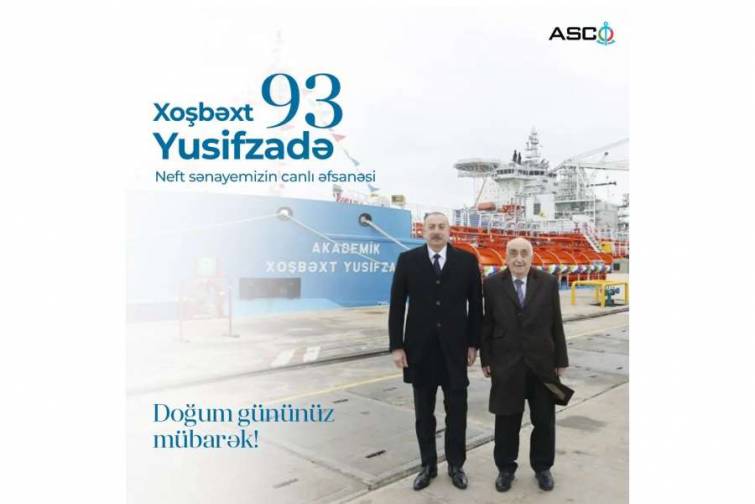 G&ouml;rkəmli alim, SOCAR-ın birinci vitse-prezidenti Xoşbəxt Yusifzadənin doğum g&uuml;n&uuml;d&uuml;r
