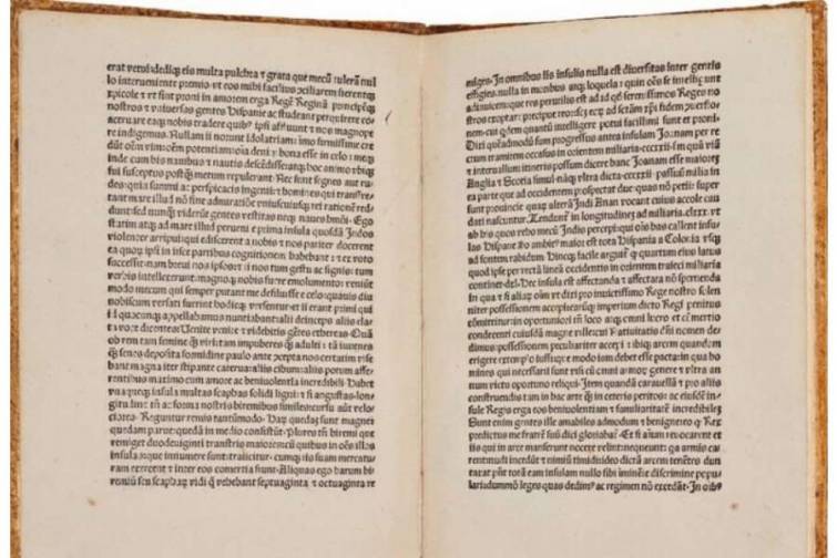 Xristofor Kolumbun məktubu hərracda 3,92 milyon dollara satılıb