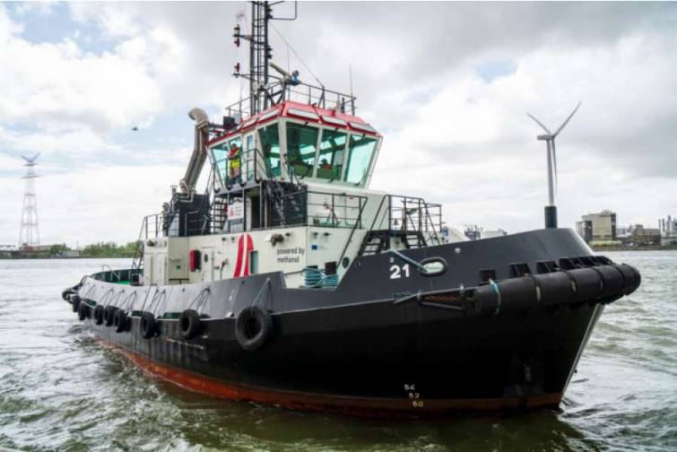 Belçikada metanolla işləyən ilk yedək gəmisinin təqdimatı keçirilib