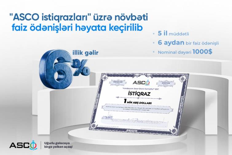 “ASCO istiqrazları” üzrə növbəti faiz ödənişləri icra olunub