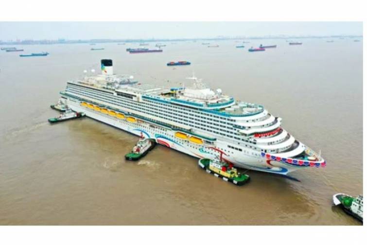 &Ccedil;in ikinci kruiz gəmisini suya buraxıb